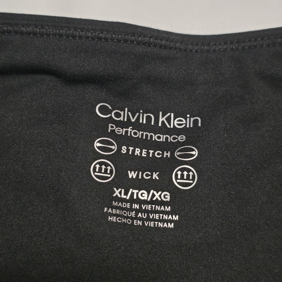 Calvin Klein Performance Stretch Moisture Wick Biker Shorts XL Black - Picture 3 of 6